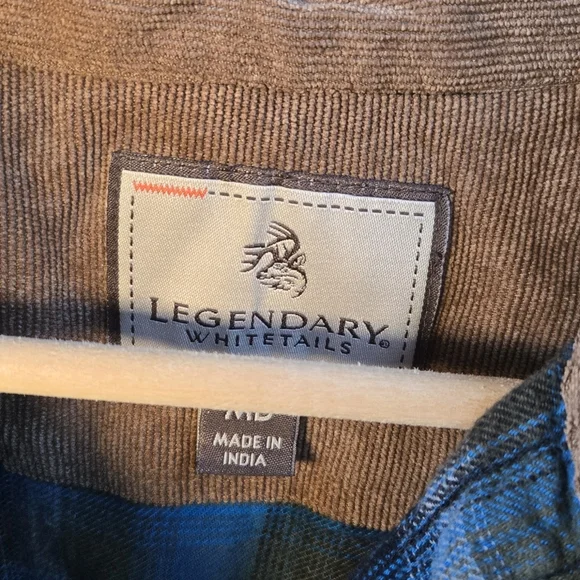 Ledendary Whitetails Mens Blue Flannel Shirt - Picture 4 of 9